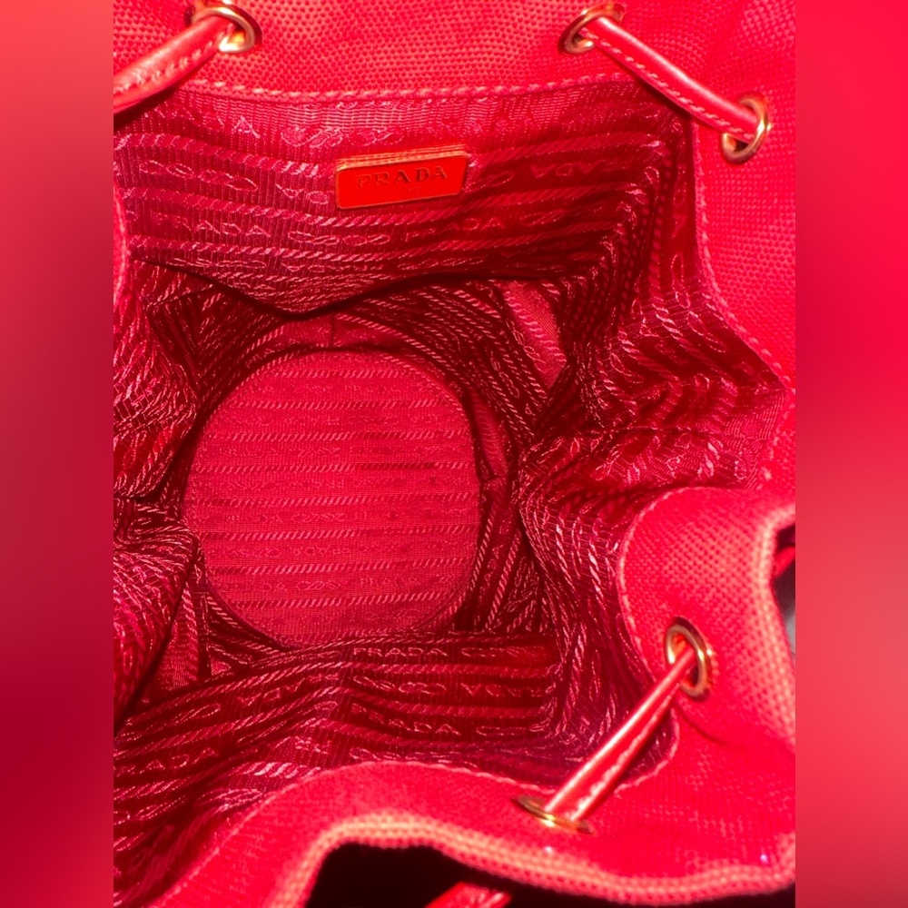 Prada Mixed Canvas And Wicker Hand Or Crossbody B… - image 3